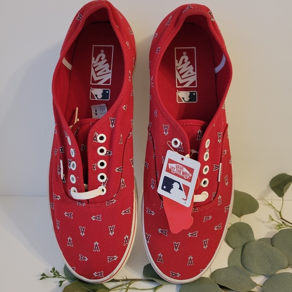 Vans off the wall Anaheim Angels Red sneakers Men's size 13 - Picture 3 of 9